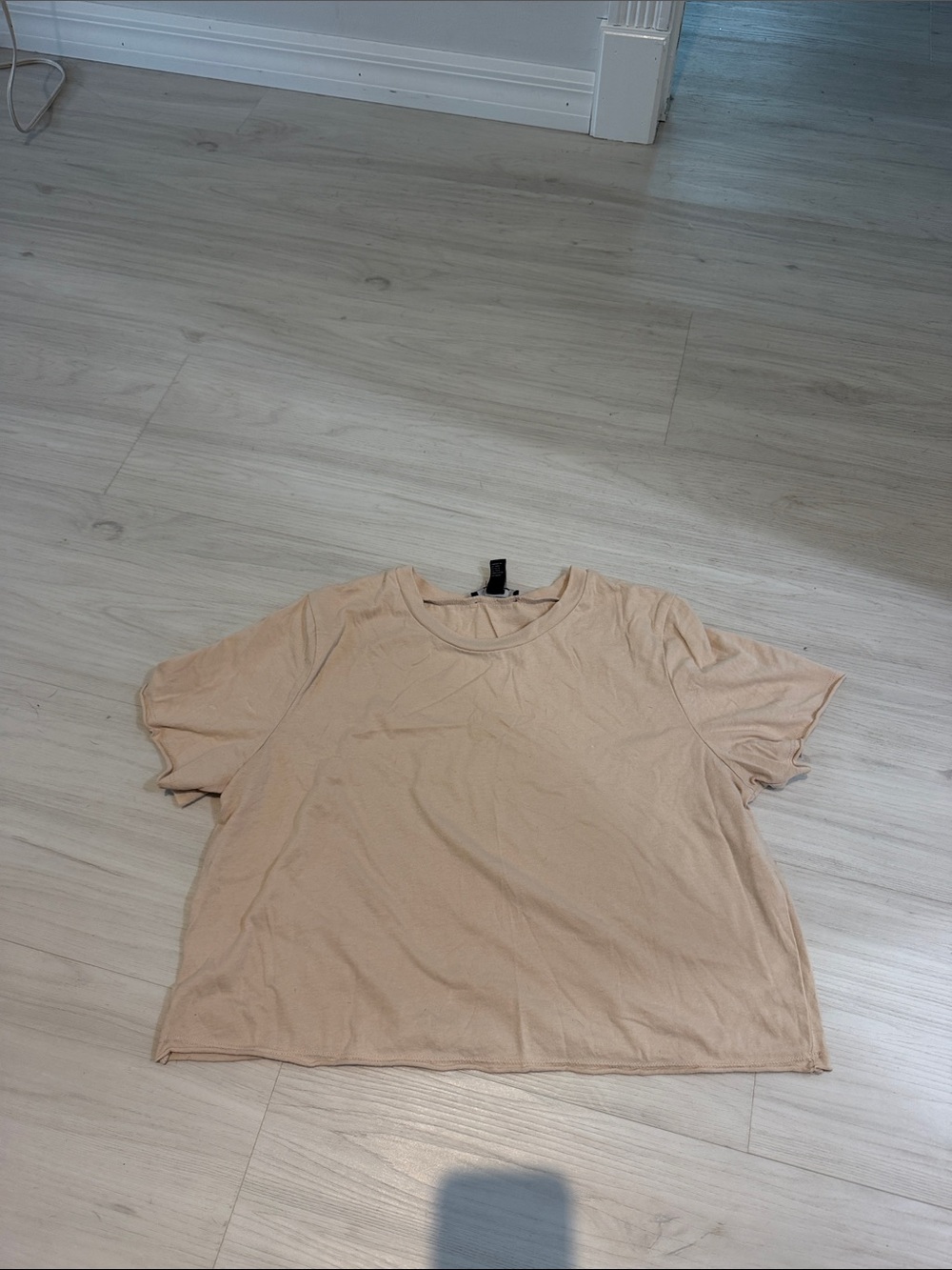 Forever 21 Beige Crop Tee